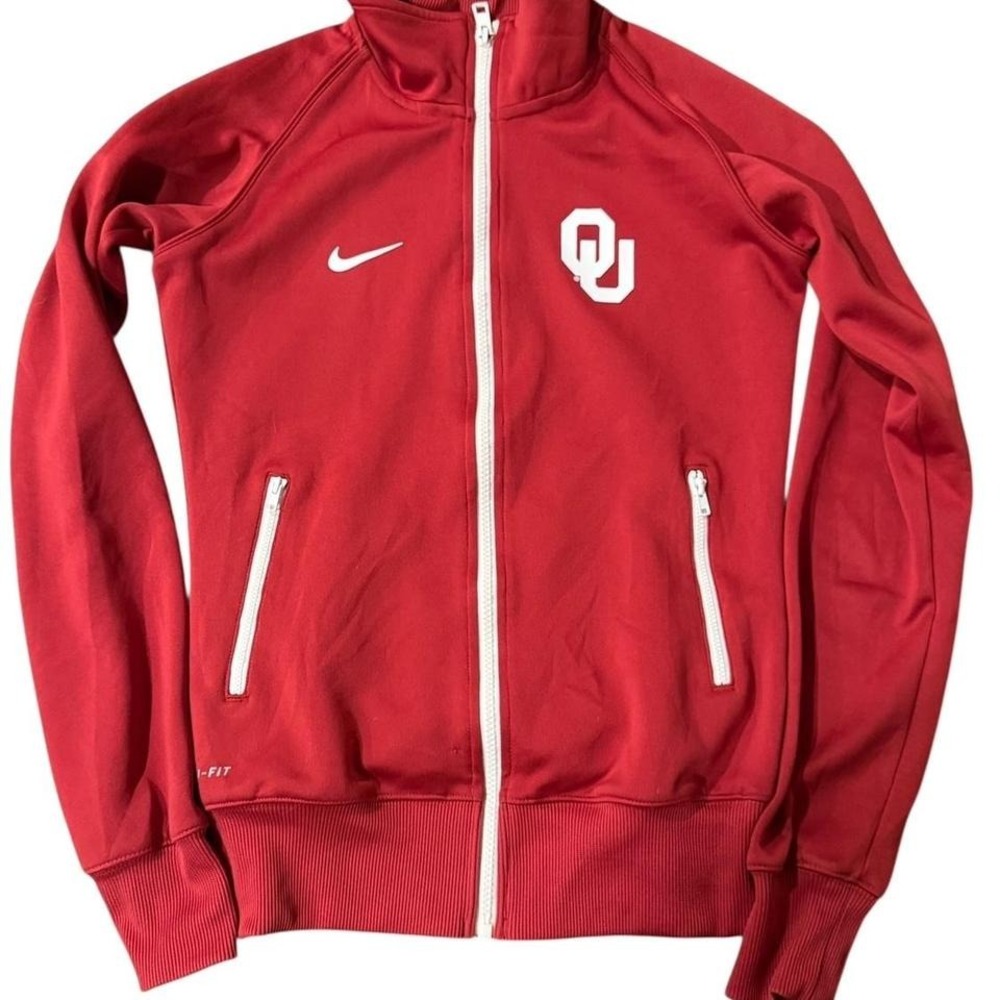 Oklahoma Sooners x Nike Dri-Fit Full Zip Track Jacket‎ Red – Small